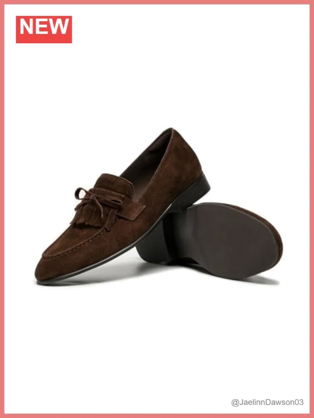 Sheepskin Suede Tassel Bow Loafers for Women Slip On Comfortable Office Work
